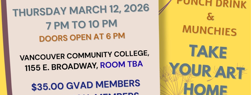 GVAD Paint Night 2026 with Pamela Flyer