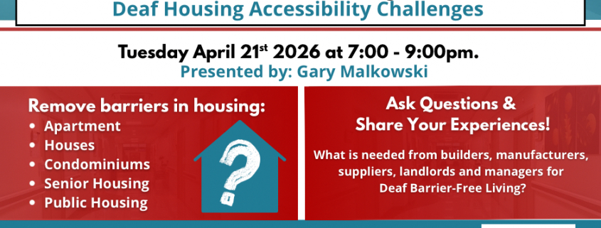 GVAD BCAD Advocate for Deaf Barrier-free housing flyer